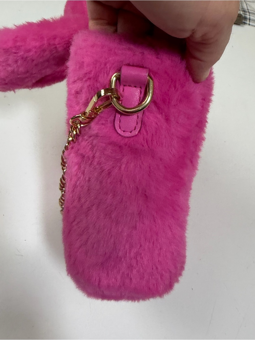 Skinnydip London x Barbie Mattel 2023 Pink Faux Fur Crossbody Mini Tote Bag - Picture 9 of 16